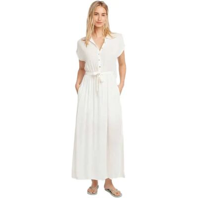 O´neill Vestido Largo De Manga Corta Lori Maxi Shirt Snow White L O´neill Vestido Largo De Manga Corta Lori Maxi Shirt Snow White L