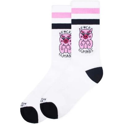 American Socks Calcetines Fck Humans White / Pink / Black EU 36-46 American Socks Calcetines Fck Humans White / Pink / Black EU 36-46