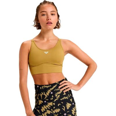 Roxy Sujetador Deportivo Heart Into It Attitude Fennel Seed L Roxy Sujetador Deportivo Heart Into It Attitude Fennel Seed L