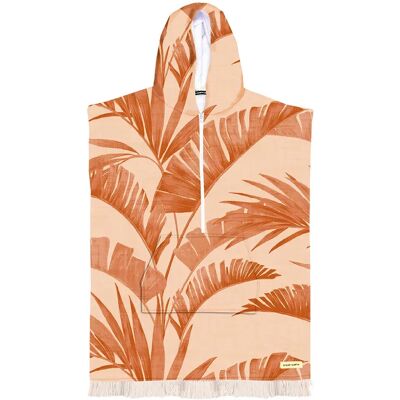 Ocean & Earth Toalla Palm Zip Front Hooded Poncho Brown One Size Ocean & Earth Toalla Palm Zip Front Hooded Poncho Brown One Size