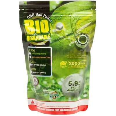 G&g Bolas De Airsoft 0.28g Bio Precision Bbs 2000rds White One Size G&g Bolas De Airsoft 0.28g Bio Precision Bbs 2000rds White One Size
