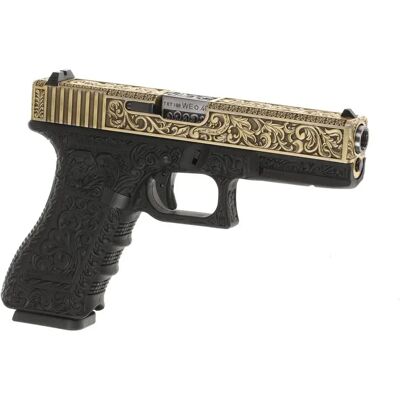 We Pistola De Airsoft 17 Etched Metal Version Gbb Gold One Size We Pistola De Airsoft 17 Etched Metal Version Gbb Gold One Size