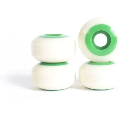 Ruedas para Skate Yocaher Qball - 52x31mm Blanco/Verde Ruedas para Skate Yocaher Qball - 52x31mm Blanco/Verde