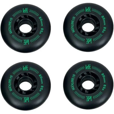 Ruedas de Patines KRf Maxline - Negro/Verde - 80mm 85A Ruedas de Patines KRf Maxline - Negro/Verde - 80mm 85A