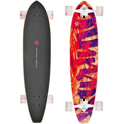 Street Surfing Longboard Cut Kicktail 36´ Streaming Blue / Red One Size Street Surfing Longboard Cut Kicktail 36´ Streaming Blue / Red One Size
