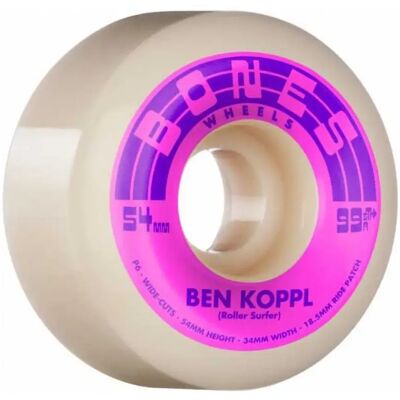 Bones Ruedas De Monopatín Ben Koppl V6 Stf 54 mm/99A Bones Ruedas De Monopatín Ben Koppl V6 Stf 54 mm/99A