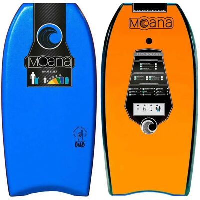 Moana Bodyboard One With Leash 44´´ Blue / Orange 111.8 cm Moana Bodyboard One With Leash 44´´ Blue / Orange 111.8 cm