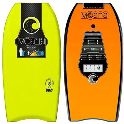 Moana Bodyboard One With Leash 39´´ Yellow / Orange 100 cm Moana Bodyboard One With Leash 39´´ Yellow / Orange 100 cm
