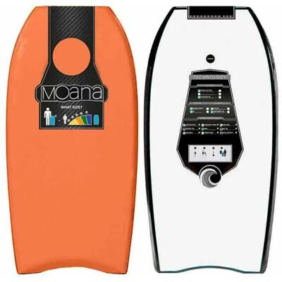 Moana Bodyboard One With Leash 44´´ Orange / White 01 111.76 cm Moana Bodyboard One With Leash 44´´ Orange / White 01 111.76 cm