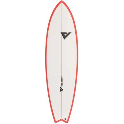 Victory Tabla De Surf Long Fish Epoxy 6´10 Matt Red 208.28 cm Victory Tabla De Surf Long Fish Epoxy 6´10 Matt Red 208.28 cm