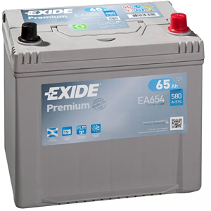 EXIDE Batería de Coche/Vehículo Exide Premium EA654. 12V - 65Ah/580A (EN) 230x173x222mm