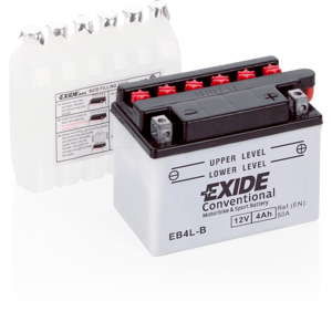 EXIDE Batería  Exide Moto 12V Conventional EB4L-B. 12V - 4Ah/50A (EN) 120x70x95mm