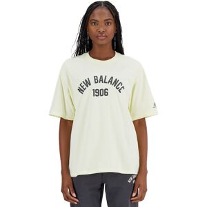 New Balance - Camiseta Essentials Varsity Oversized Mujer, Mujer, Yellow, M