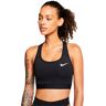 Nike - Sujetador Swoosh Band Non-Padded Mujer, Mujer, Black-White, XS