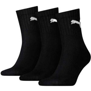 Puma - Calcetines Crew Light (3 Pares), Unisex, Black, 43-46