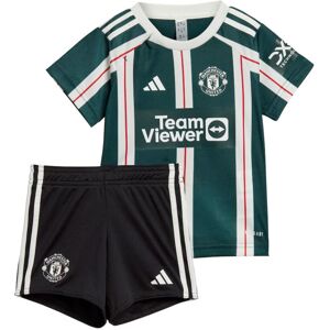 Adidas - Conjunto Manchester United FC Segunda Equipación 2023-2024 Bebé, Unisex, Green Night-Core White-Active Maroon-Black, 86 cm