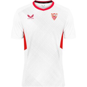 Castore - Camiseta Sevilla FC Pre-Match 2023-2024 Niño, Unisex, Brilliant White-True Red, XL