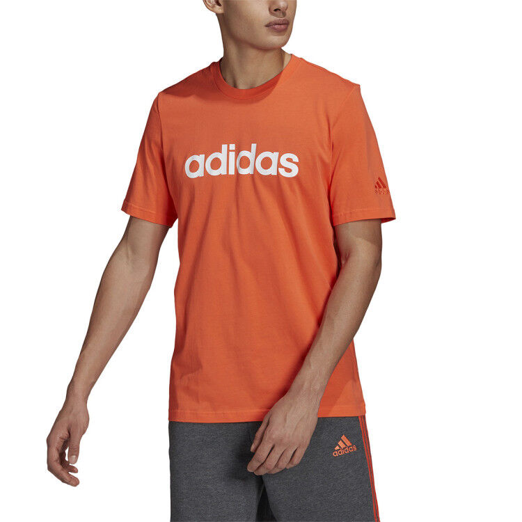 Adidas - Camiseta Essentials Linear, Hombre, Orange, M