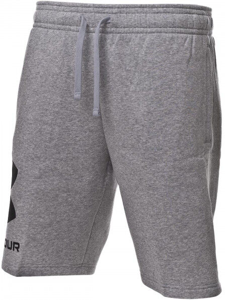 Under Armour - Pantalón corto Rival FLC Big Logo Shorts, Hombre, Mod Gray Light Heather-Black, L