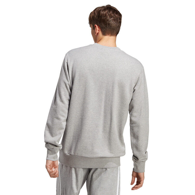Adidas - Sudadera Essentials Small Logo, Hombre, Medium Grey Heather, XL