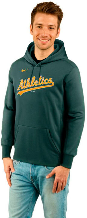 Nike - Sudadera Therma Fleece Oakland Athletics, Hombre, Pro Green, S