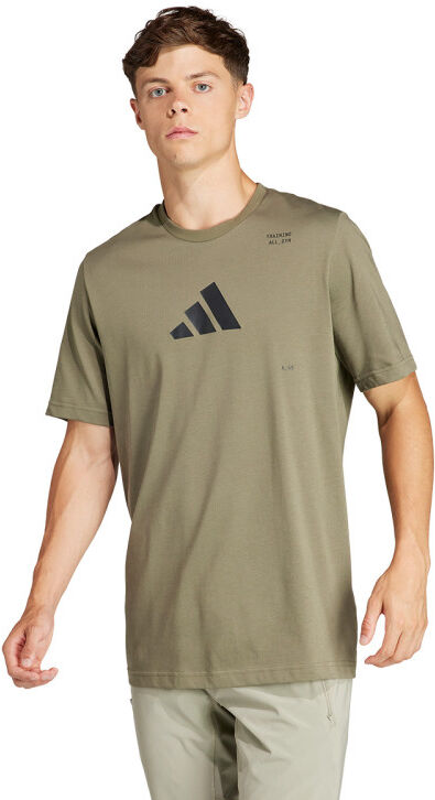 Adidas - Camiseta Graphic Train, Hombre, Olive Strata, L