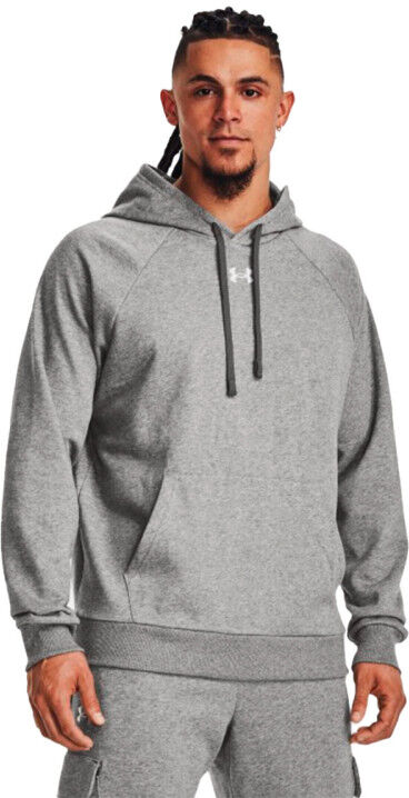 Under Armour - Sudadera Rival, Hombre, Castlerock Light Heather-White, L