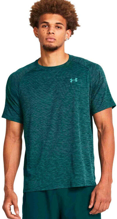 Under Armour - Camiseta Tech Textured, Hombre, Hydro Teal, XL