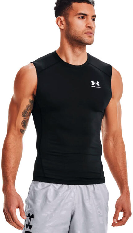 Under Armour - Camiseta Sin Mangas HeatGear Compression, Hombre, Black, L