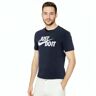 Nike - Camiseta Sportswear Just Do It Swoosh, Hombre, Obsidian-White, S