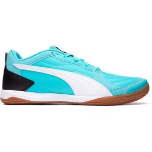 Puma - Zapatilla de fútbol sala Pressing IV, Unisex, Team Aqua-White-Black, 9 UK