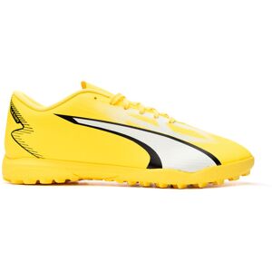 Puma - Bota de fútbol Ultra Play Turf, Unisex, Yellow Blaze-White-Black, 6.5 UK