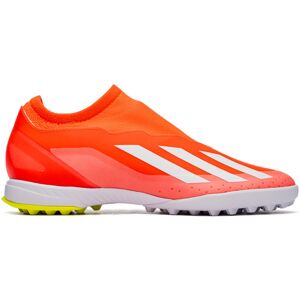 Adidas - Bota de fútbol X Crazyfast League LL Turf, Unisex, Solar Red-Ftwr White-Team Solar Yellow, 10,5 UK