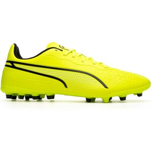 Puma - Bota de fútbol King Match MG, Unisex, Electric Lime-Black, 8.5 UK