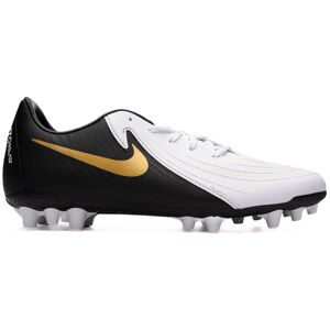 Nike - Bota de fútbol Phantom GX II Academy AG, Unisex, White-Black-Mtlc Gold Coin, 6,5 USA