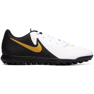 Nike - Bota de fútbol Phantom GX II Club Turf, Unisex, White-Black-Mtlc Gold Coin, 8 USA