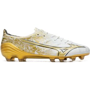 Mizuno - Bota de fútbol Mizuno Αlpha Japan FG, Unisex, White-Gold, 8 UK