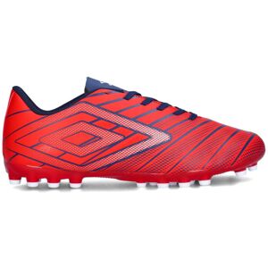 Umbro - Bota de fútbol Umbro Velocita Elixir League AG, Unisex, Rococco Red-White-Estate Blue, 8,5 USA