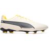 Puma - Bota de fútbol King Match FG/AG, Unisex, Alpine Snow-Asphalt-Yellow Blaze, 9 UK