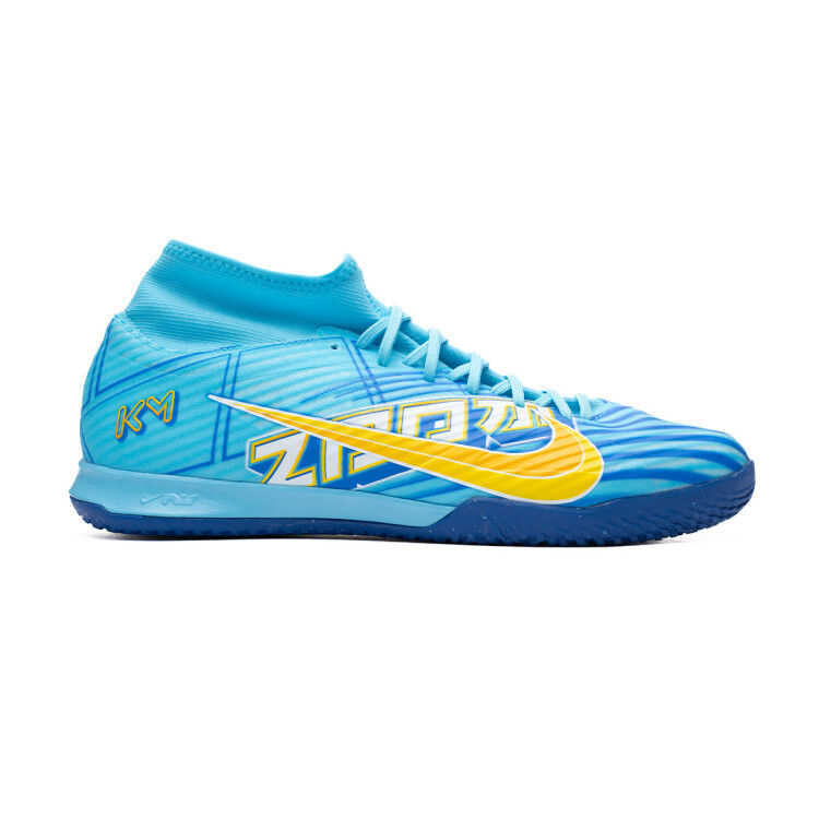 Nike - Zapatilla de fútbol sala Zoom Mercurial Superfly 9 Academy Kylian Mbappé IC, Unisex, Baltic blue-White, 9 USA
