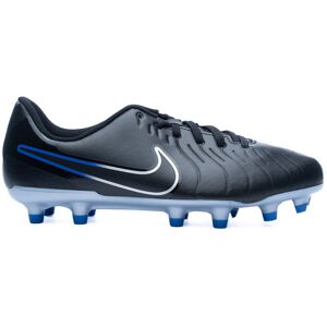 Nike - Bota de fútbol Tiempo Legend 10 Club FG/MG Niño, Unisex, Black-Chrome-Hyper Royal, 5Y