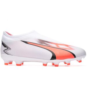 Puma - Bota de fútbol Ultra Match LL FG/AG Niño, Unisex, White-Black-Fire Orchid, 5 UK