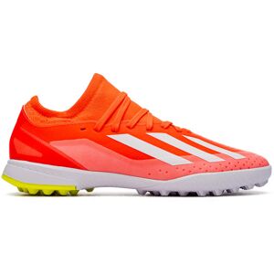 Adidas - Bota de fútbol X Crazyfast League Turf Niño, Unisex, Solar Red-Ftwr White-Team Solar Yellow, 32 EUR