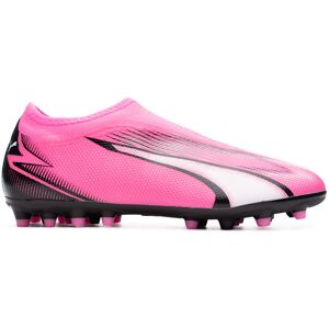 Puma - Bota de fútbol Ultra Match LL MG Niño, Unisex, Poison Pink-White-Black, 4 UK