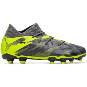 Puma - Bota de fútbol Future 7 Match Rush FG/AG Niño, Unisex, Strong Gray-Cool Dark Gray-Electric Lime, 4.5 UK