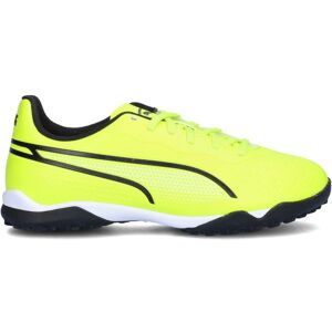 Puma - Bota de fútbol King Match Turf + Mid Niño, Unisex, Electric Lime-Black-Poison Pink, 5.5 UK