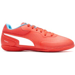 Puma - Zapatilla de fútbol sala Truco III Niño, Unisex, Active Red-White-Luminous Blue, 5 UK