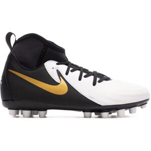 Nike - Bota de fútbol Phantom Luna II Academy AG Niño, Unisex, White-Black-Mtlc Gold Coin, 4Y