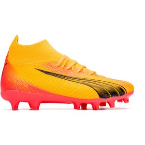 Puma - Bota de fútbol Ultra Pro FG/AG Niño, Unisex, Sun Stream-Black-Sunset Glow, 11