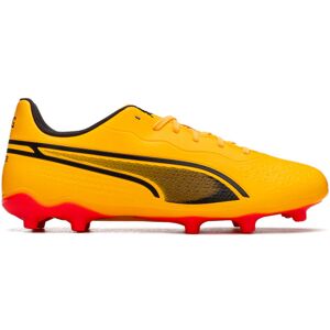 Puma - Bota de fútbol King Match FG/AG Niño, Unisex, Sun Stream-Black-Sunset Glow, 2.5 UK